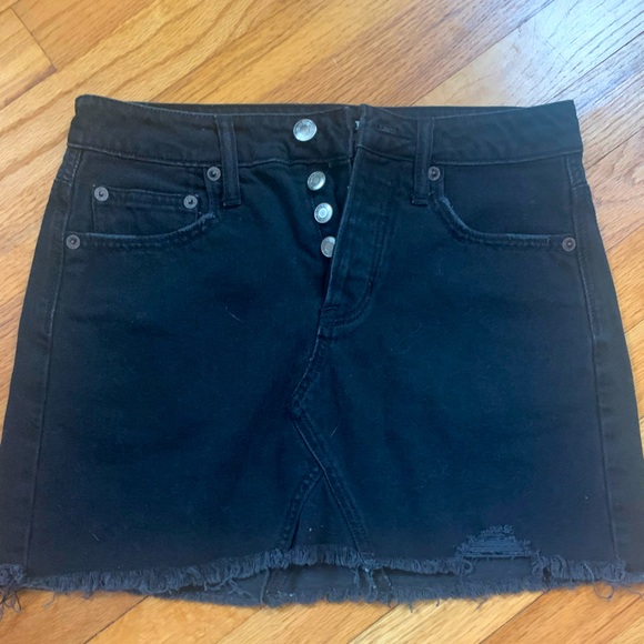 American Eagle y2k black denim jean skirt - Picture 3 of 10